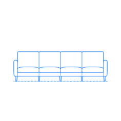 Furniture Burrow Nomad King Sofa Sketch Drawing Svg, Free Vectors File